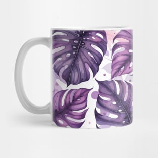 Purple Tropical Leaves Mug